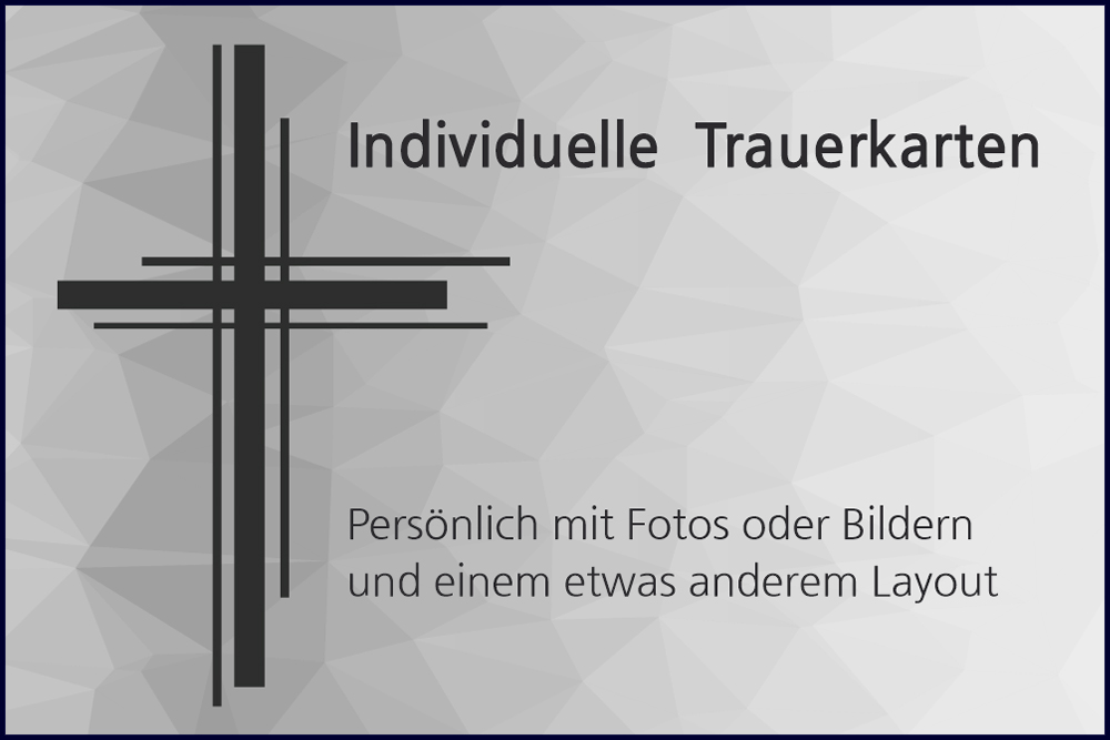 Individuelle Trauer-Karten