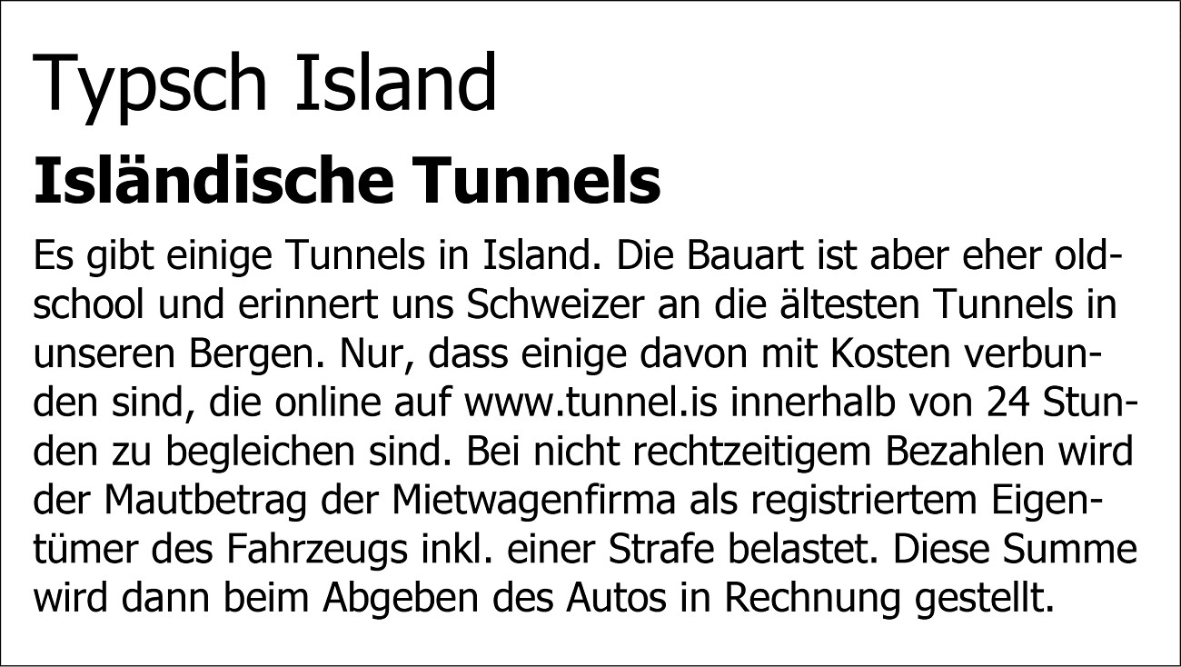K Typisch Tunnel